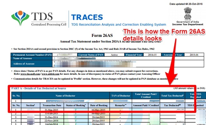 Form-26AS-sample - All India ITR | Largest Tax Return E-filing Portal