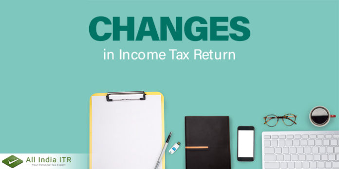 Changes in Income Tax Return Changes in Income Tax Return