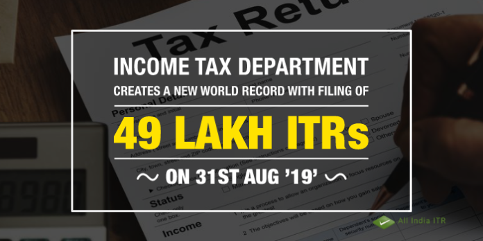 40 lakh ITR income tax department