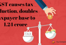 GST causes tax reduction, doubles the taxpayer base